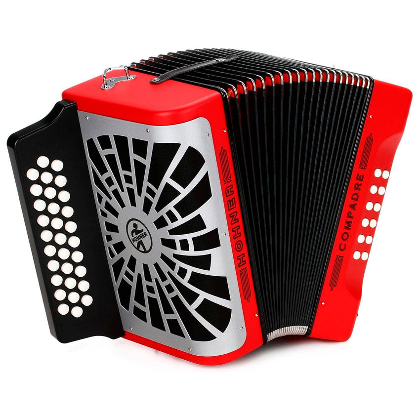 HOHNER ACORDEON COMPADRE BOTONES TONO SOL ROJO