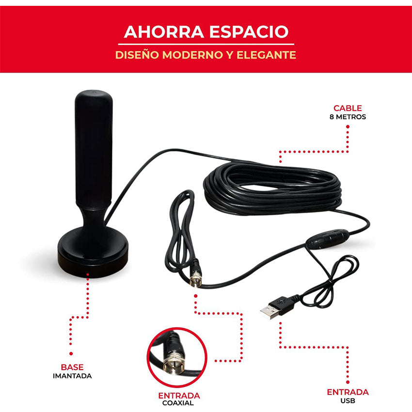 LINKBITS ANTENA DIGITAL DE INTERIOR HD