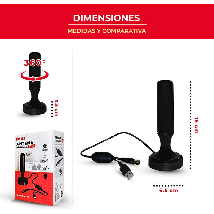 LINKBITS ANTENA DIGITAL DE INTERIOR HD