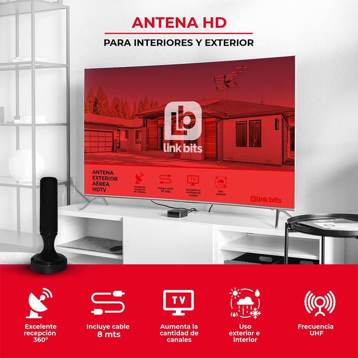 LINKBITS ANTENA DIGITAL DE INTERIOR HD