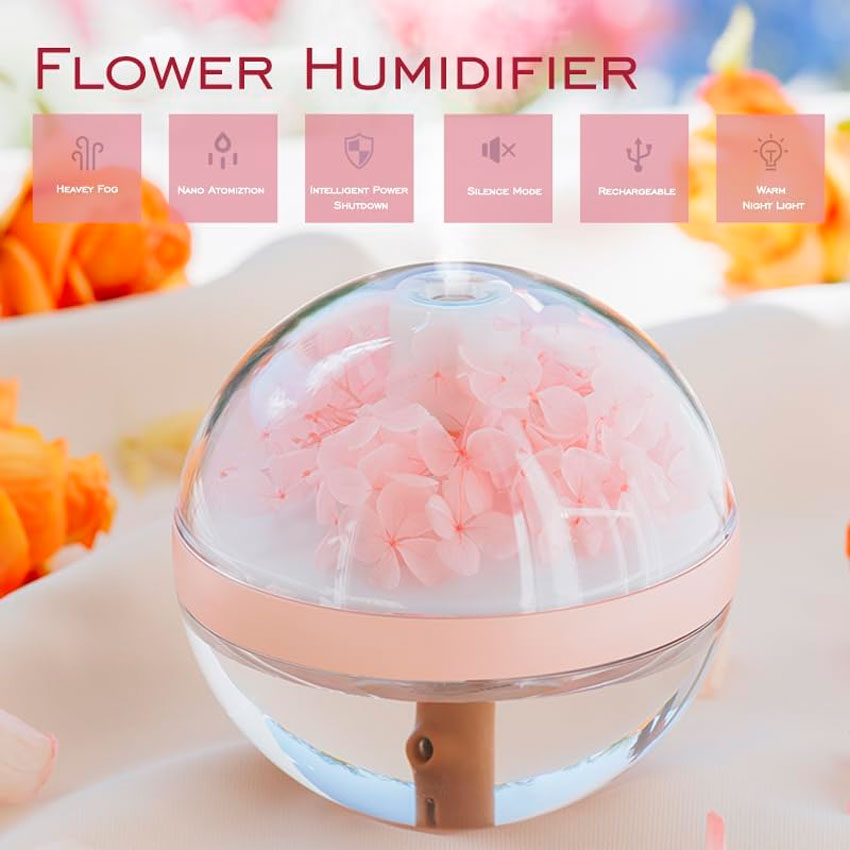 Humidificador Floral con Led Bwell