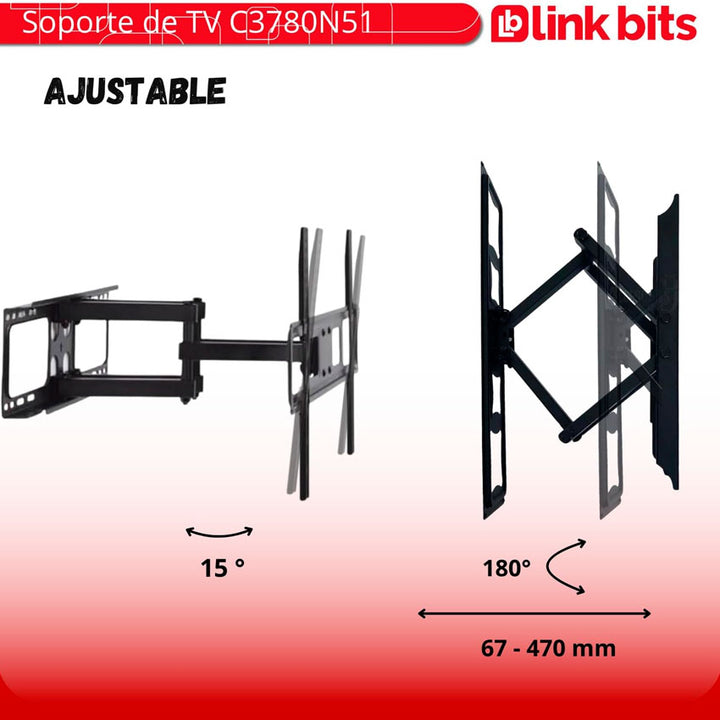 LINKBITS MONTAJE PARA TV MOVIBLE 37" - 80"