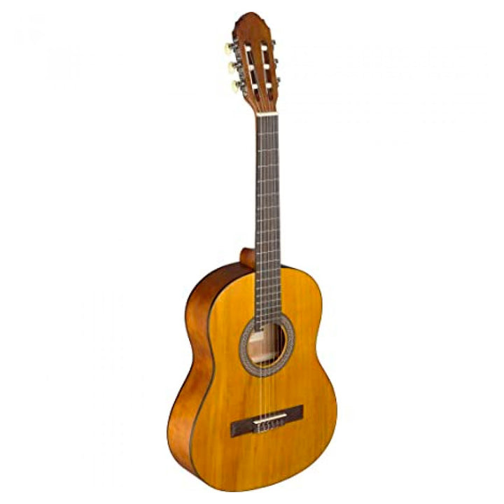 STAGG PACK DE GUITARRA CLÁSICA 3/4 NATURAL CON AFINADOR, FUNDA