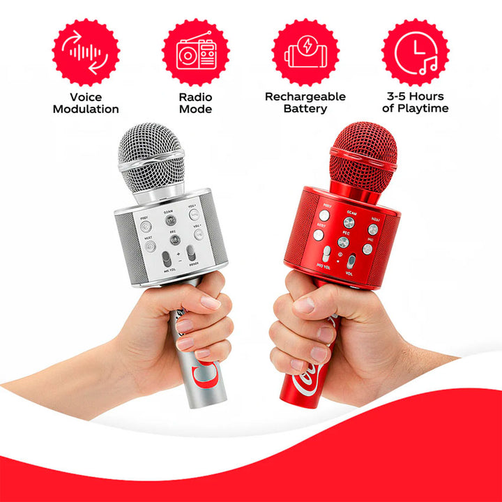 Coca-cola Bocina Bluetooth Tipo Microfono ( 2-pack) con Radio Fm y Batería Recargable