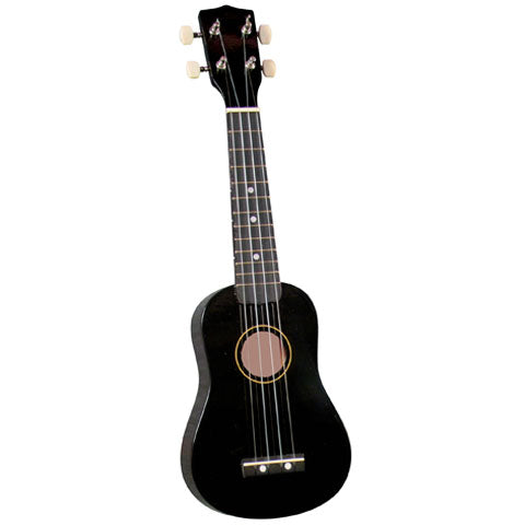 SOPRANO UKULELE CAMPERO TOP AND SIDE NEGRO