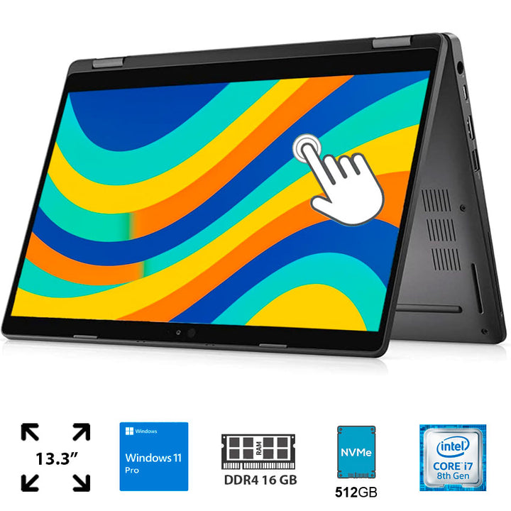 Dell Laptop De5300-2in1-i7/rfb 13.3" 16gb Ram 256gb Hdd Windows 11