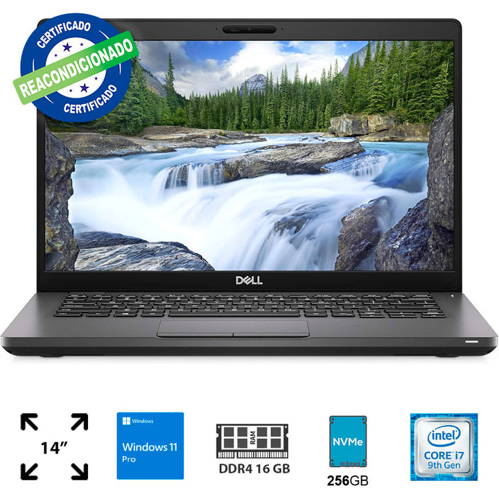 Dell Latitude Laptop 14" 16 Gb Ram, 256 Ssd, I7-9850h, W11 Reacondicionado
