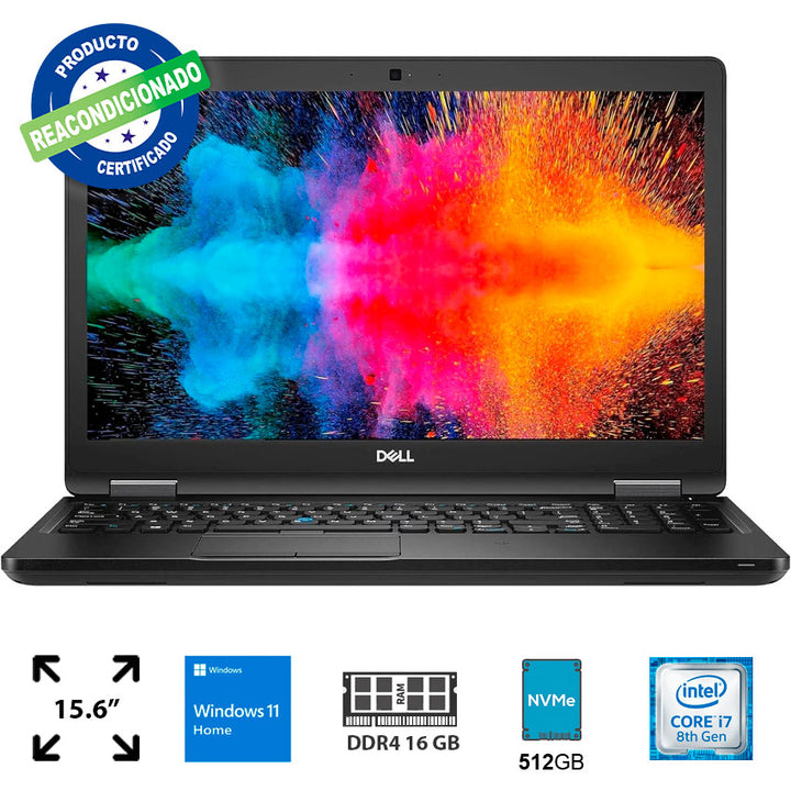 DELL LAPTOP 14" 16 GB RAM 512 GB SSD I7-8650U – REACONDICIONADA