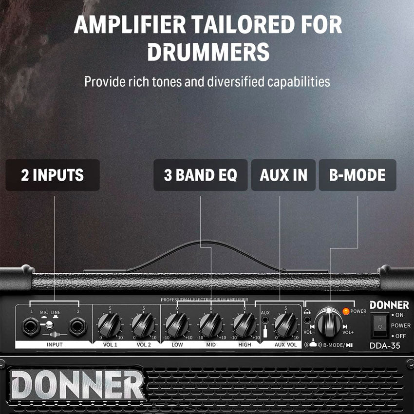 Amplificador para Bateria Electrica 35w Donner
