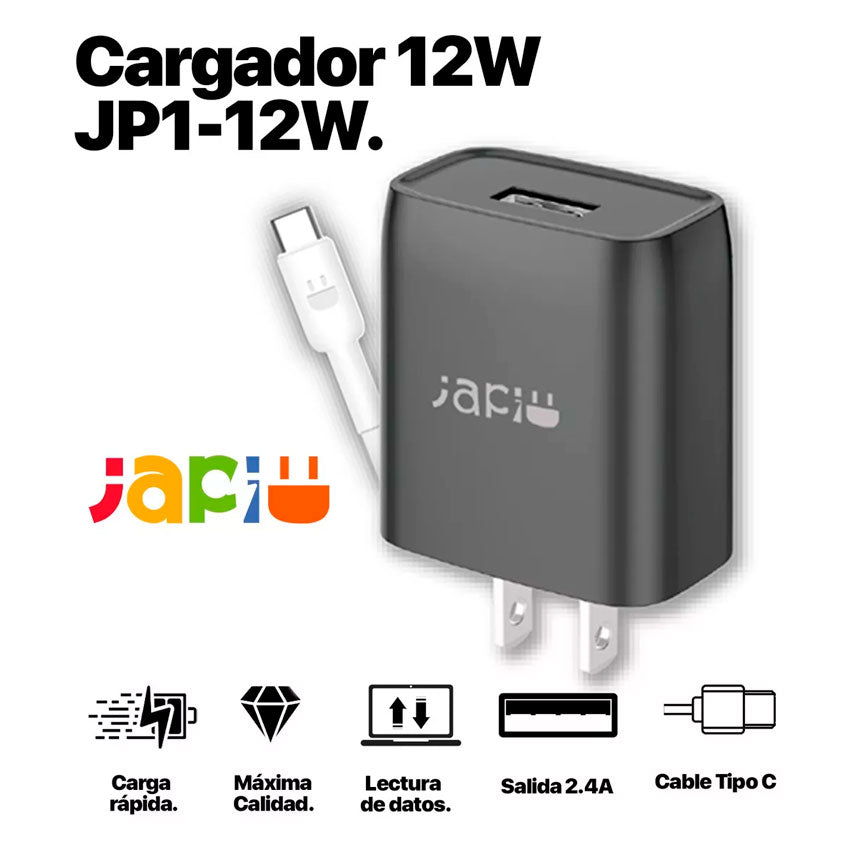 ADAPTADOR AC USB JAPI C/CABLE USB T