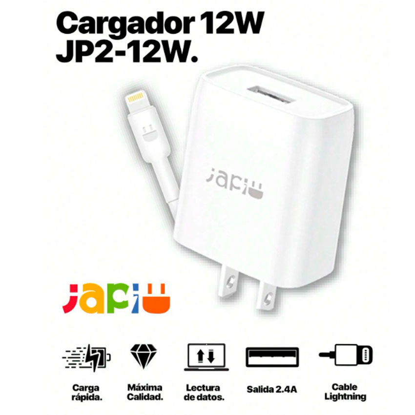 JAPI ADAPTADOR AC USB C/CABLE USB LIGHTNING