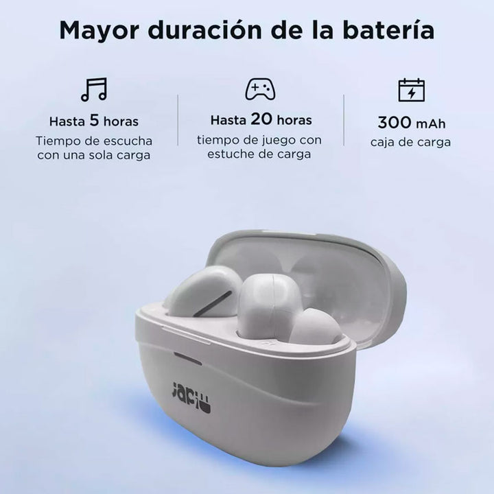 JAPI AUDÍFONOS INALÁMBRICOS BLUETOOTH JA-BT3 COLOR BLANCO