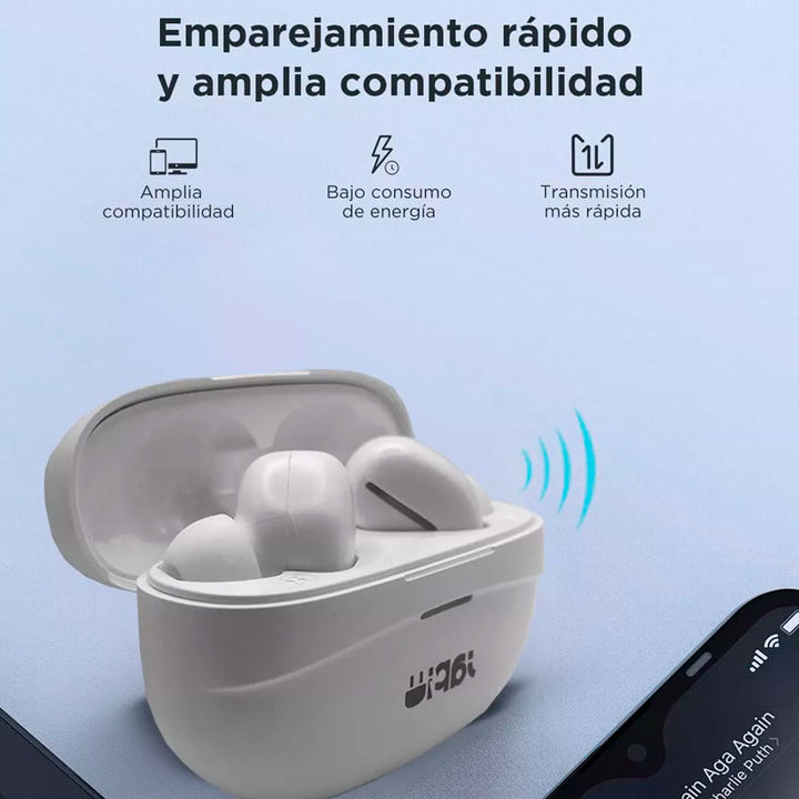 JAPI AUDÍFONOS INALÁMBRICOS BLUETOOTH JA-BT3 COLOR BLANCO