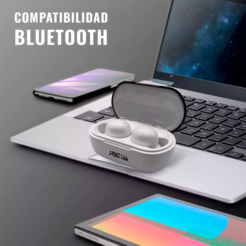 JAPI AUDÍFONOS INALÁMBRICOS BLUETOOTH JA-BT5 COLOR BLANCO