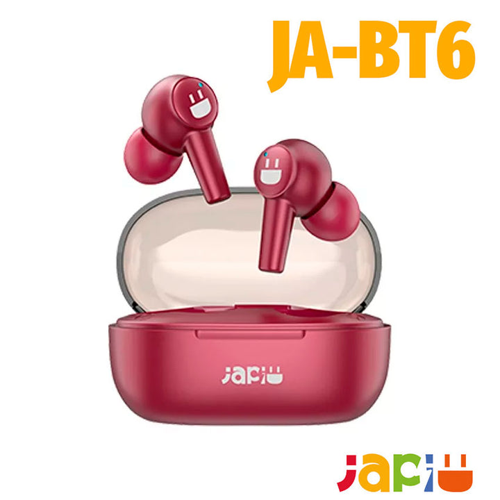 JAPI AUDÍFONOS INALÁMBRICOS BLUETOOTH JA-BT6 COLOR ROJO