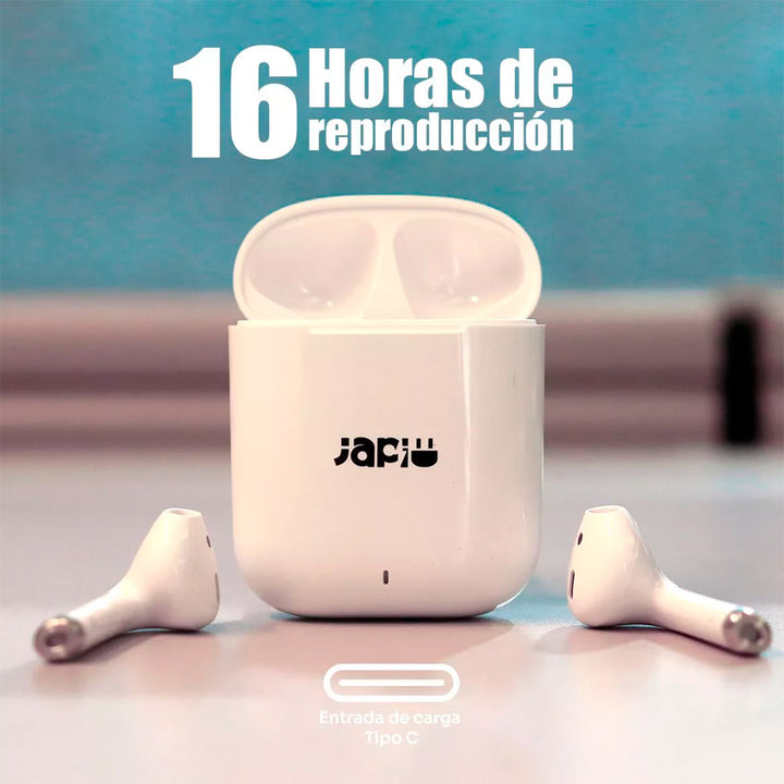 JAPI AUDÍFONOS INALÁMBRICOS BLUETOOTH JA-BT7 COLOR BLANCO