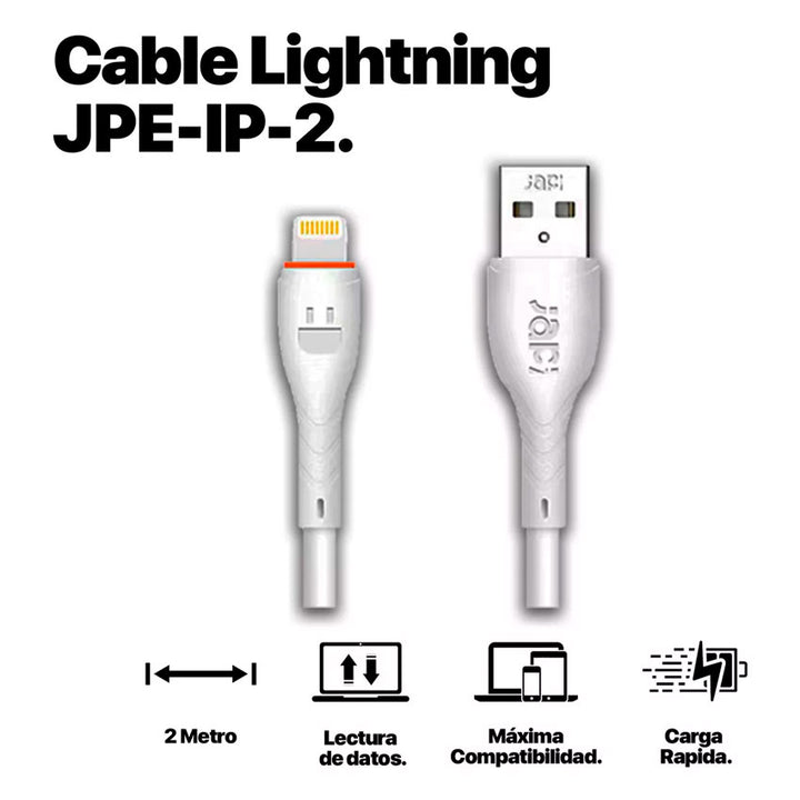 CABLE USB LIGHTNING JAPI 2M