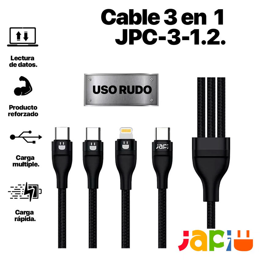 JAPI CABLE USB TIPO "C" A USB MULTIPLE