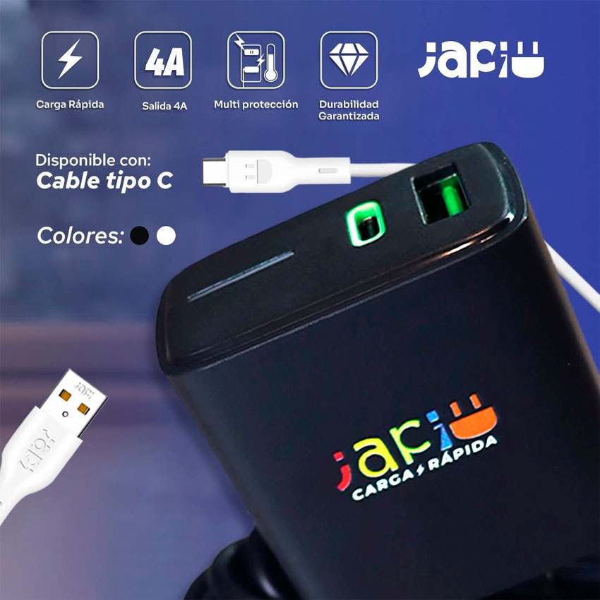 Adaptador Ac Usb Japi C/cable Usb Tipo " C" 22.5w