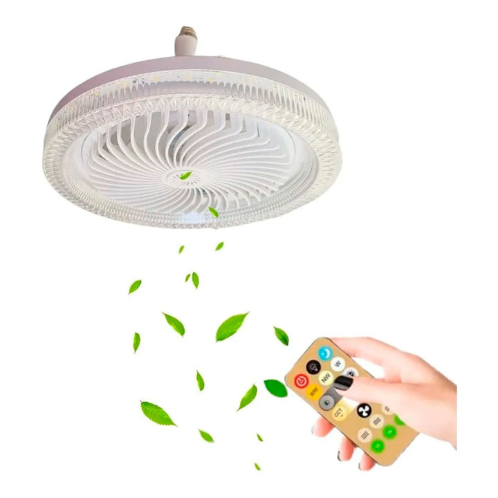 Lampara Led con Ventilador 25w Efecto Cristal Megaluz
