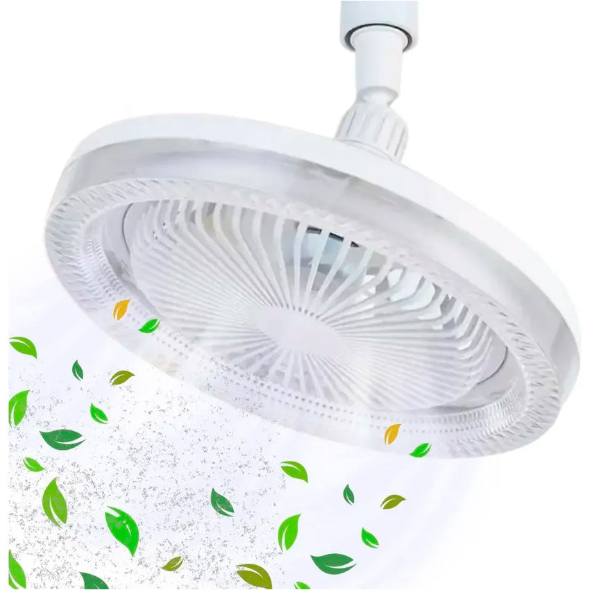 Lampara Led con Ventilador 25w Efecto Cristal Megaluz