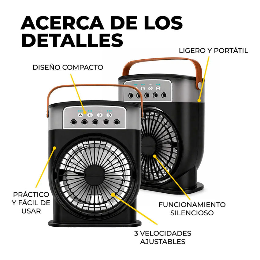 Ventilador de Escritorio Negro Cozyna