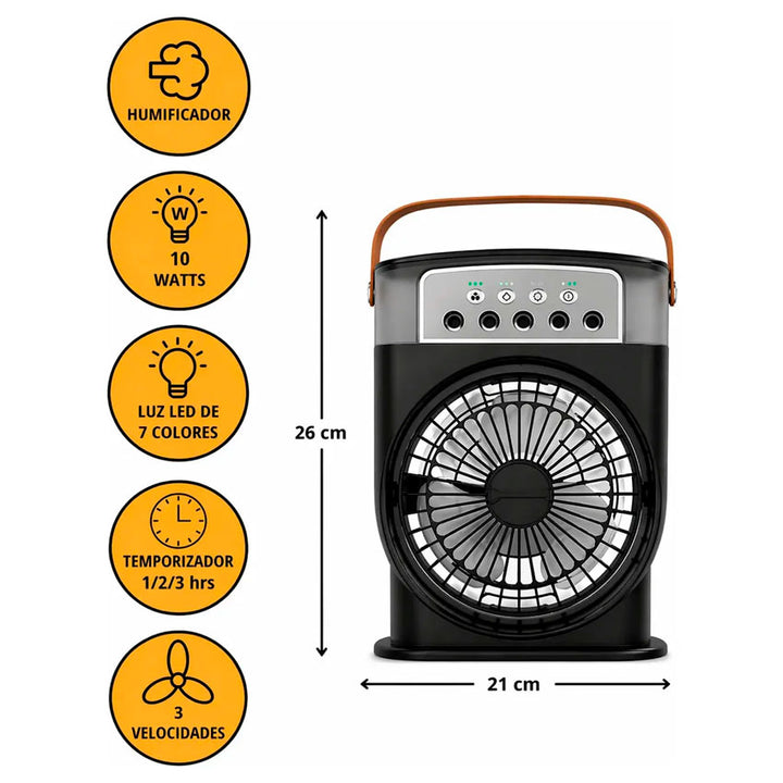 Ventilador de Escritorio Negro Cozyna