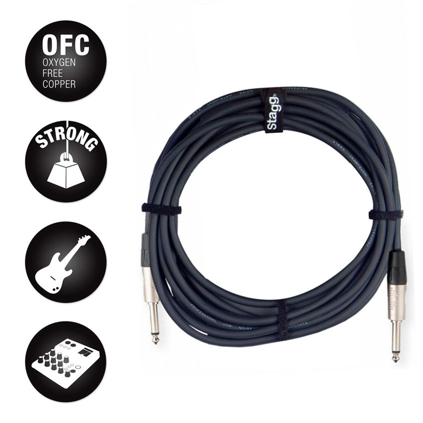Stagg Cable para Instrumento 6m Negro