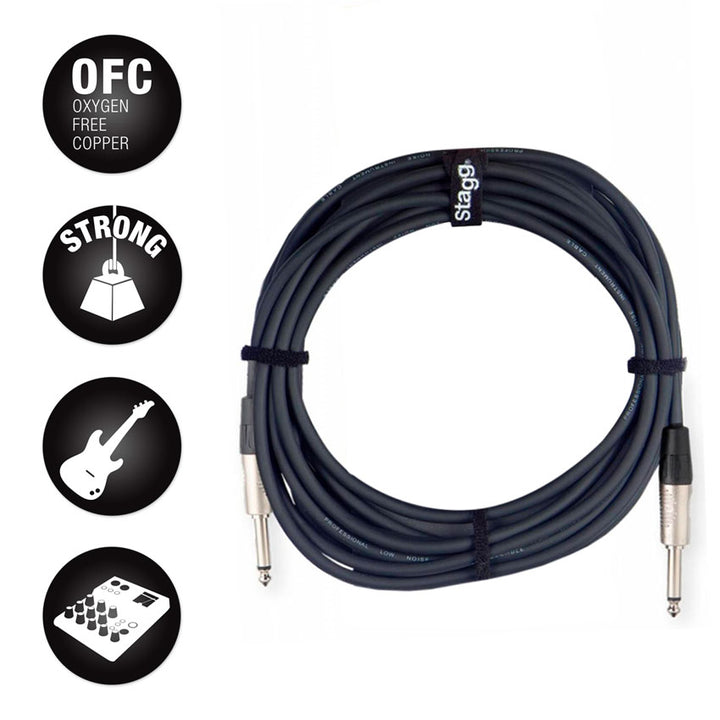 Stagg Cable para Instrumento 6m Negro