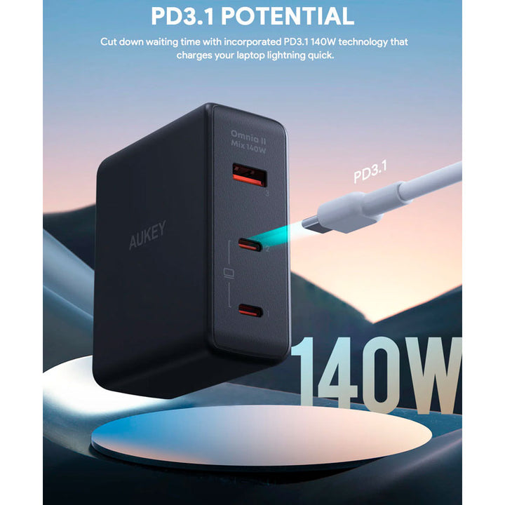 Aukey Adaptador Ac Usb 100w