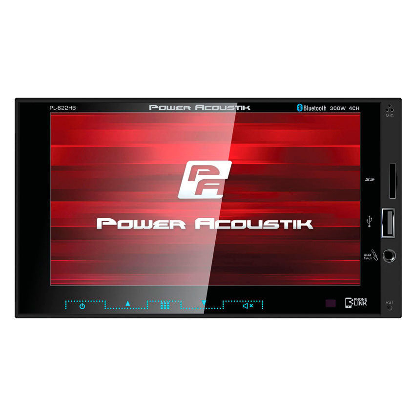 POWER ACOUSTIK AUTO STEREO BLUETOOTH FM/USB/AUX 6.2 2 DIN