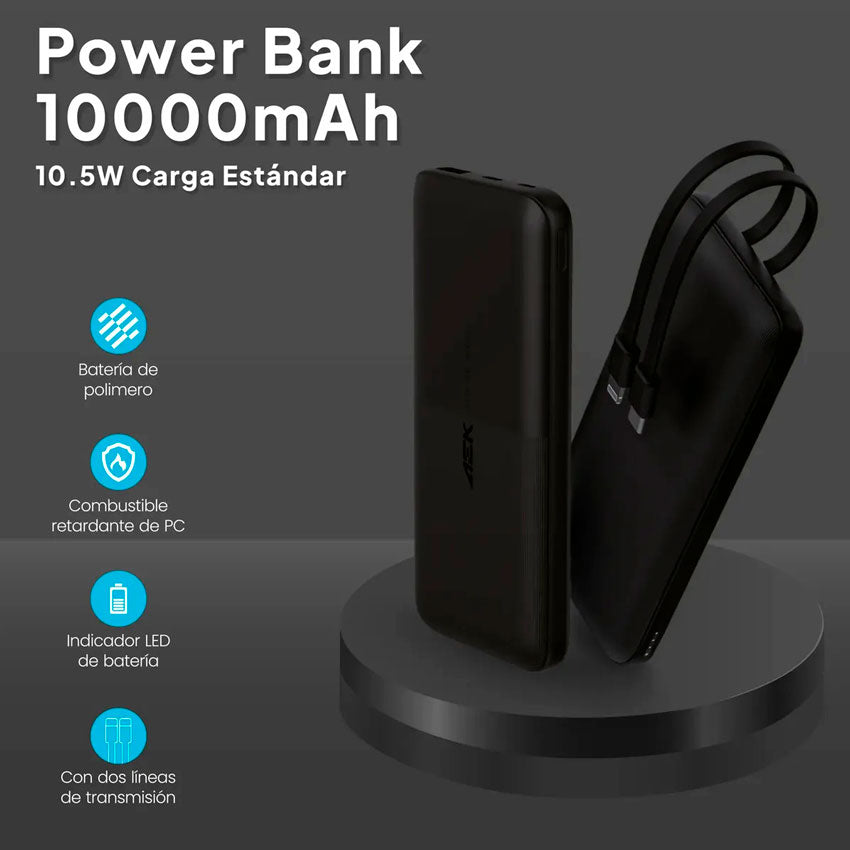 Aek Cyber Bateria de Respaldo 10000mah 10.5w
