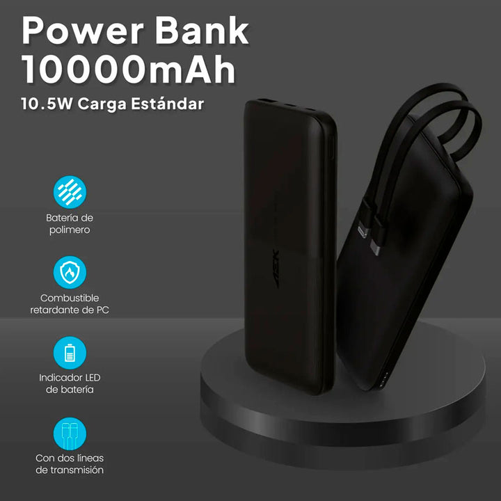 Aek Cyber Bateria de Respaldo 10000mah 10.5w