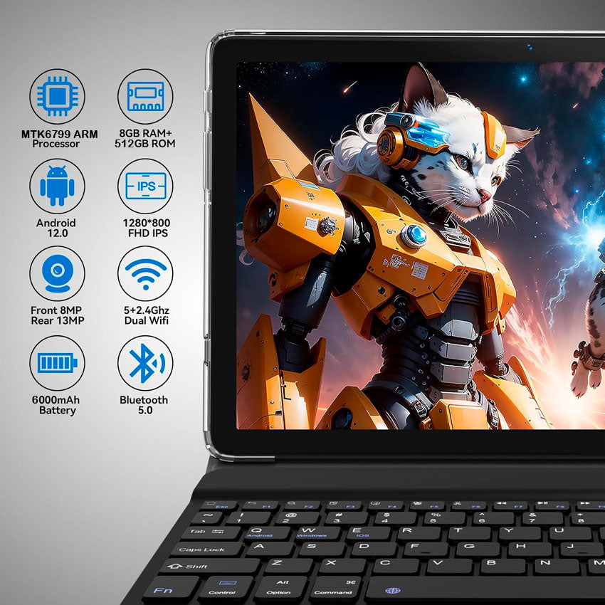 BOSSNEY TABLET 10.1" 8GB RAM Y 512GB