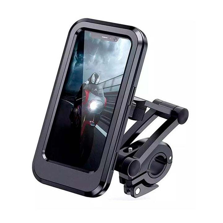IMPORTAMEX SOPORTE PARA CELULAR MOTO Y BICICLETA CON ESTUCHE IMPERMEABLE 360°