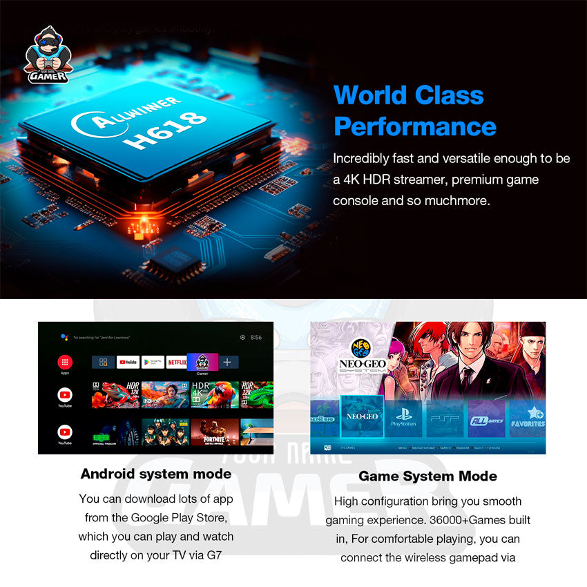 APARATO VIDEOJUEGO CONSOLA ARCADE CON TV BOX G7 IMPORTAMEX
