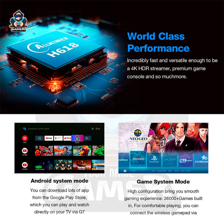 APARATO VIDEOJUEGO CONSOLA ARCADE CON TV BOX G7 IMPORTAMEX