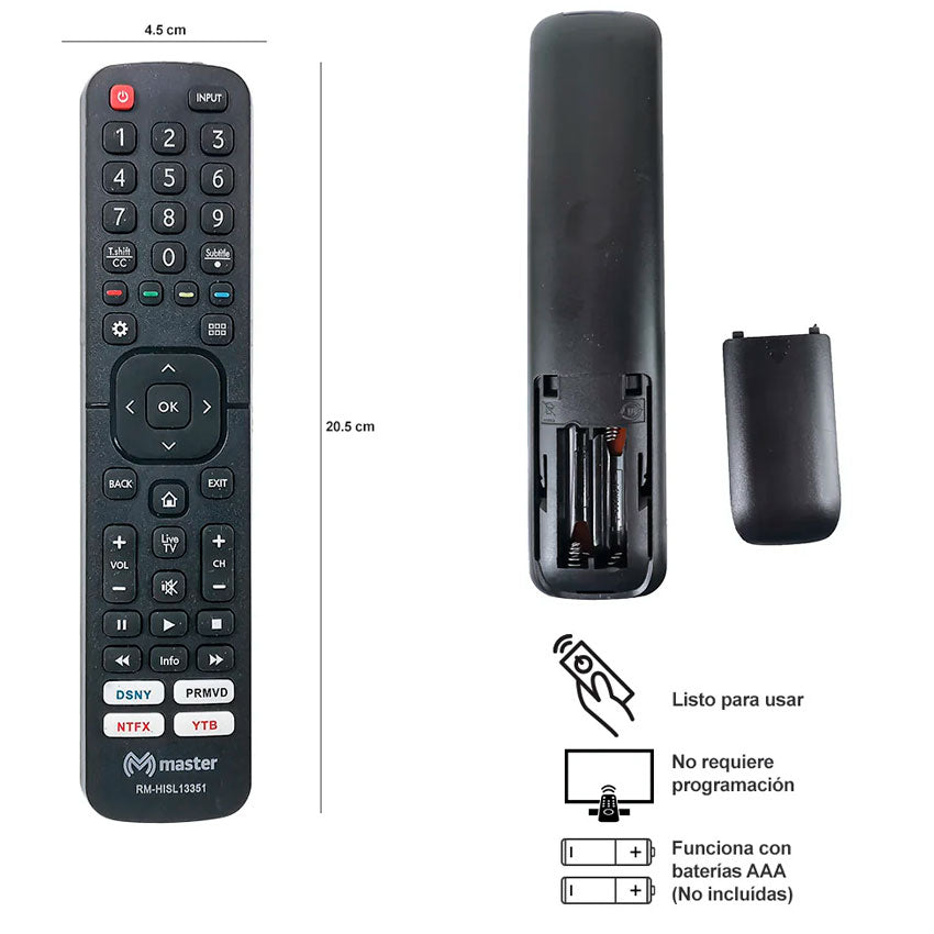 Control Remoto Master para Tv Hisense