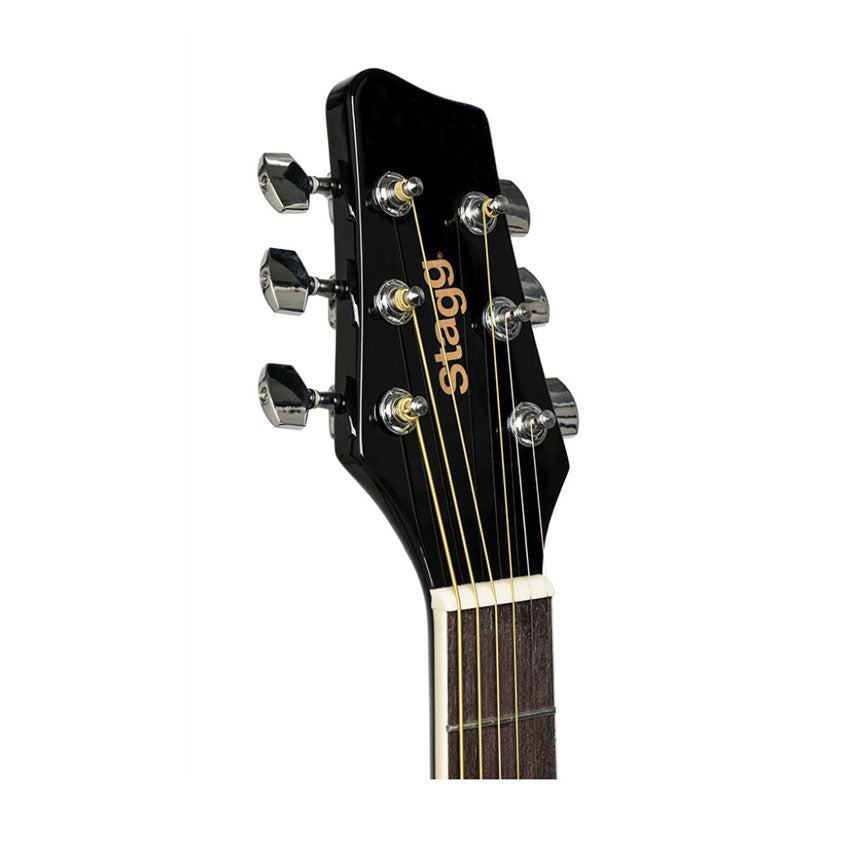 GUITARRA ACUSTICA DREADNOUGHT STAGG TAPA BASSWOOD NEGRA
