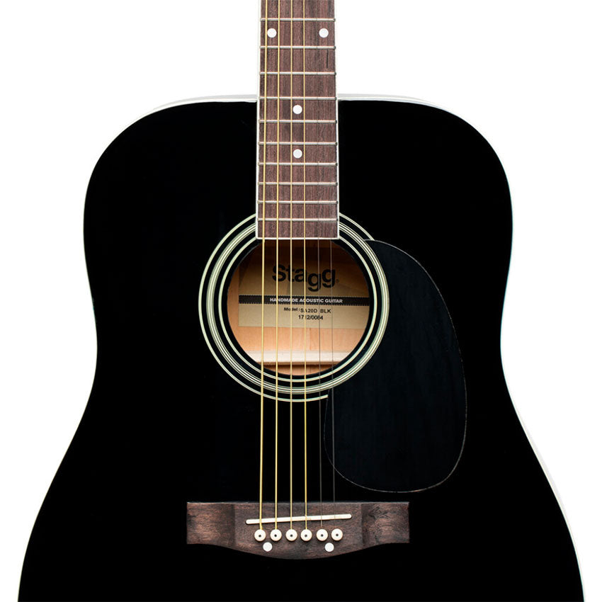 GUITARRA ACUSTICA DREADNOUGHT STAGG TAPA BASSWOOD NEGRA