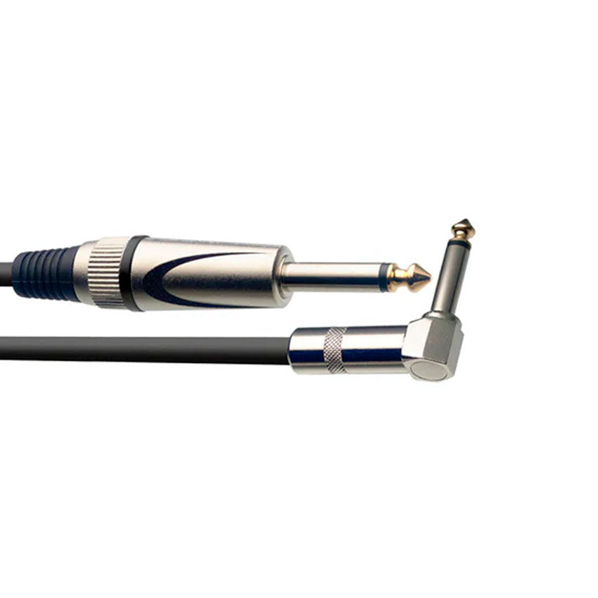 Stagg Cable para Instrumento 6 Metros Recto Angulo Plug 6.5 Mm Negro Alta Calidad.