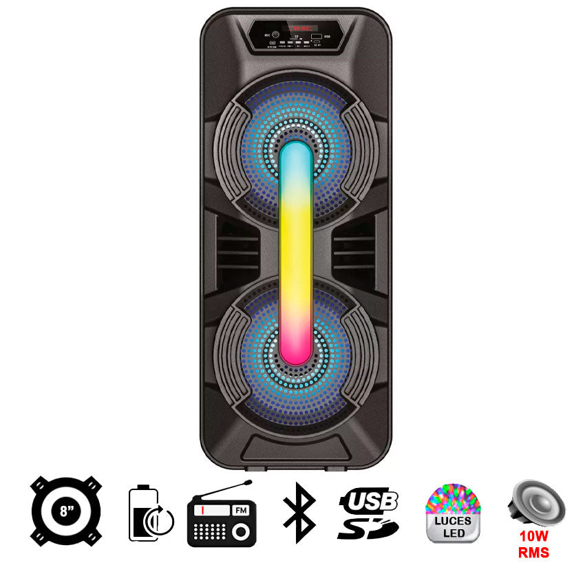 LINKBITS BAFLE 2X8 PULGADAS 10WATTS RMS BLUETOOTH