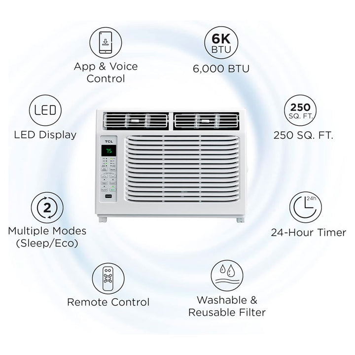 TCL AIRE ACONDICIONADO DE VENTANA 6000