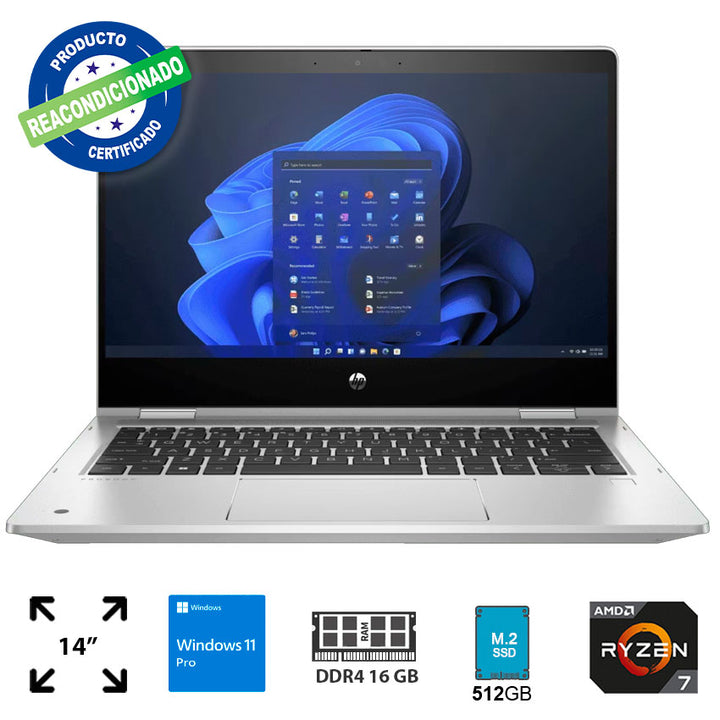 Laptop HP 13.3" 16 GB RAM, 512 GB SSD, Ryzen 7, W11 Pro