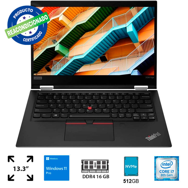 LAPTOP LENOVO 14" 16 GB RAM, 512 GB SSD, I7-8665U, W11 PRO