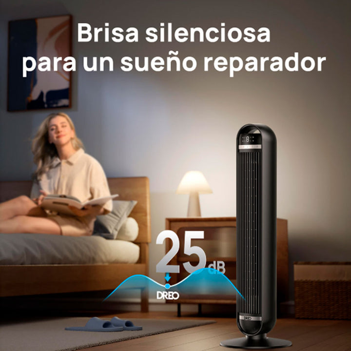 Dreo Ventilador de Torre 36” Oscilante de 90° con Control Remoto